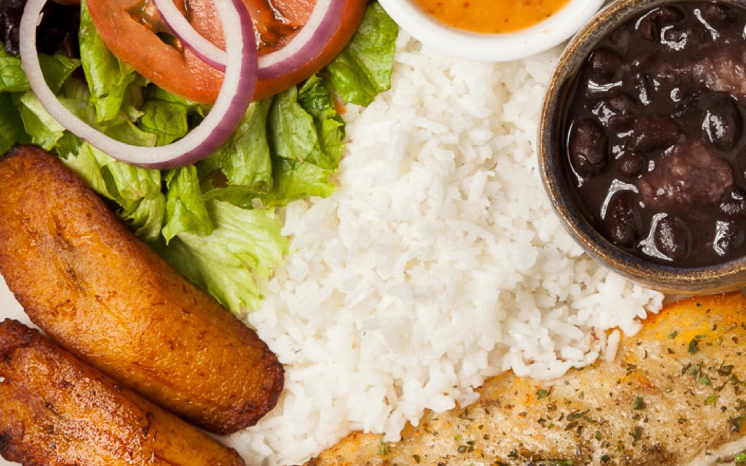 Plate of Cuban food